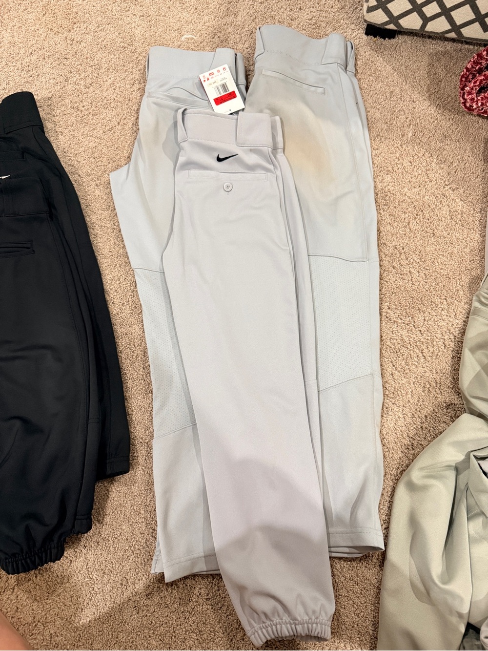 Nike Light Grey baseball pants 2 pair and 1 pair of knikers
